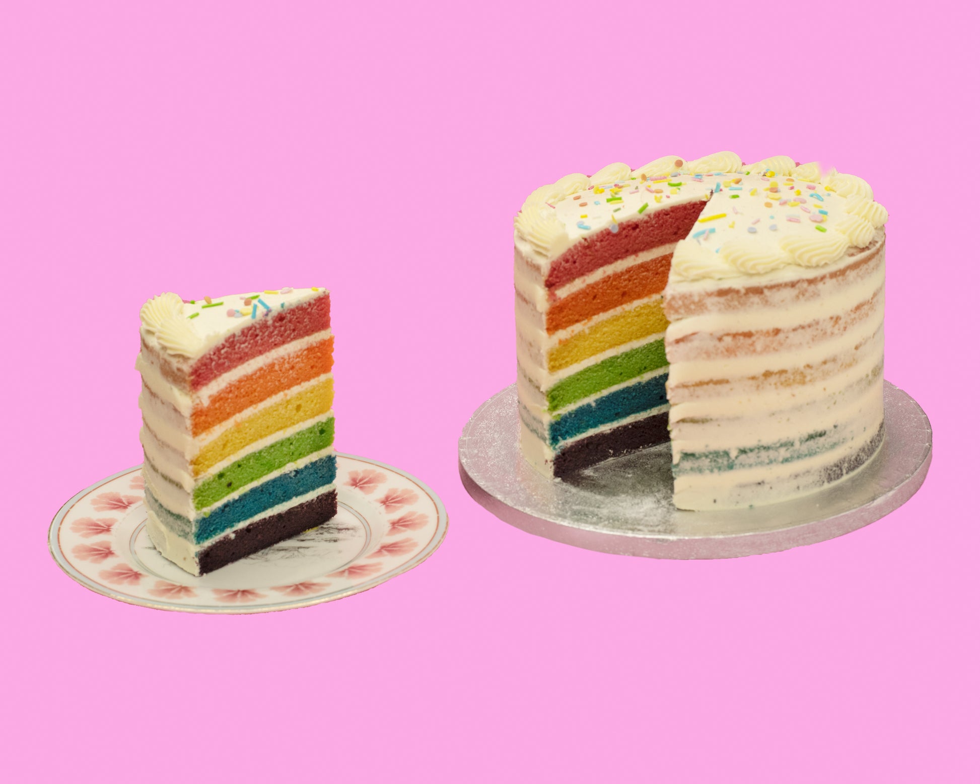 Rainbow Cake - Gluten free