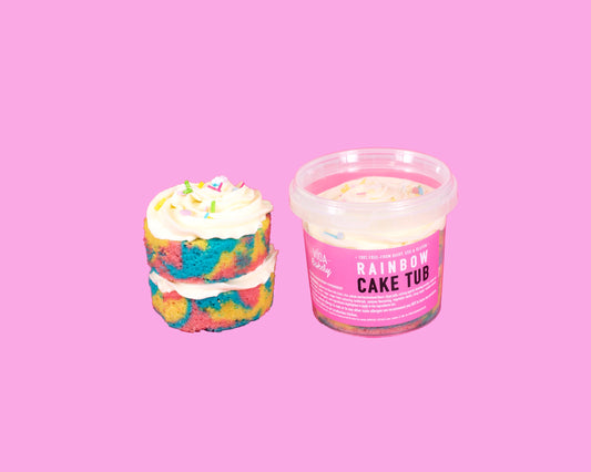 Rainbow Vanilla Cake Tub